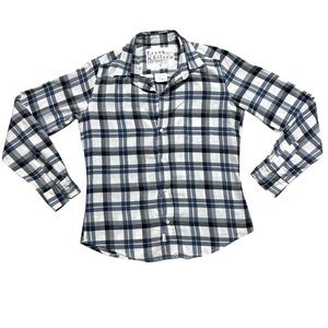 Frank & Eileen Barry Plaid Shirt 100% Cotton, Size S